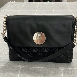 Kate Spade Black and Gold Chain Shoulder Bag